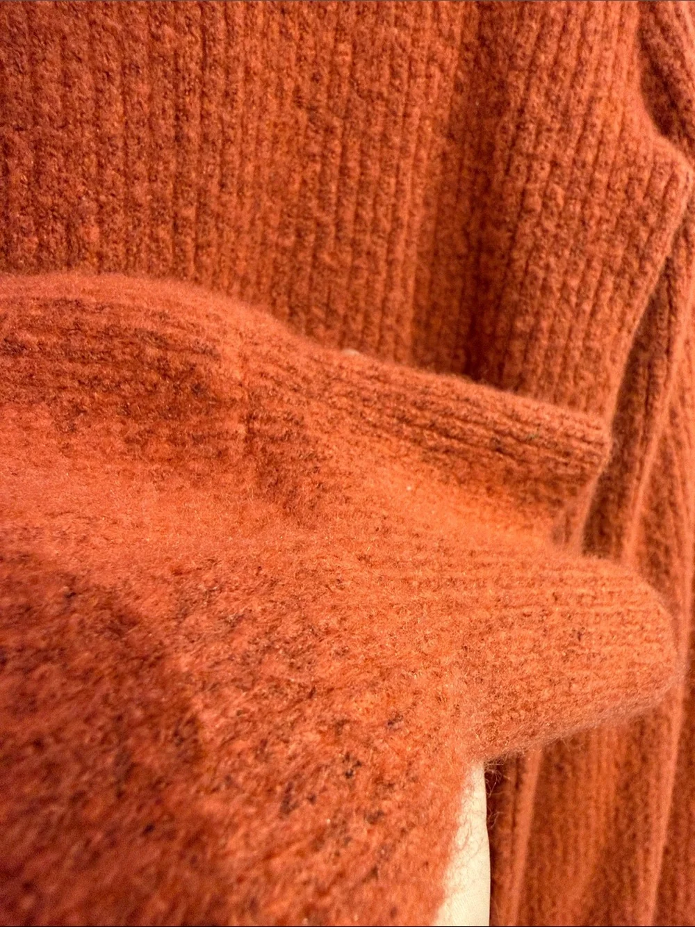 J. Crew burnt orange-rusty Red Cozy Crewneck Sweater extra soft
